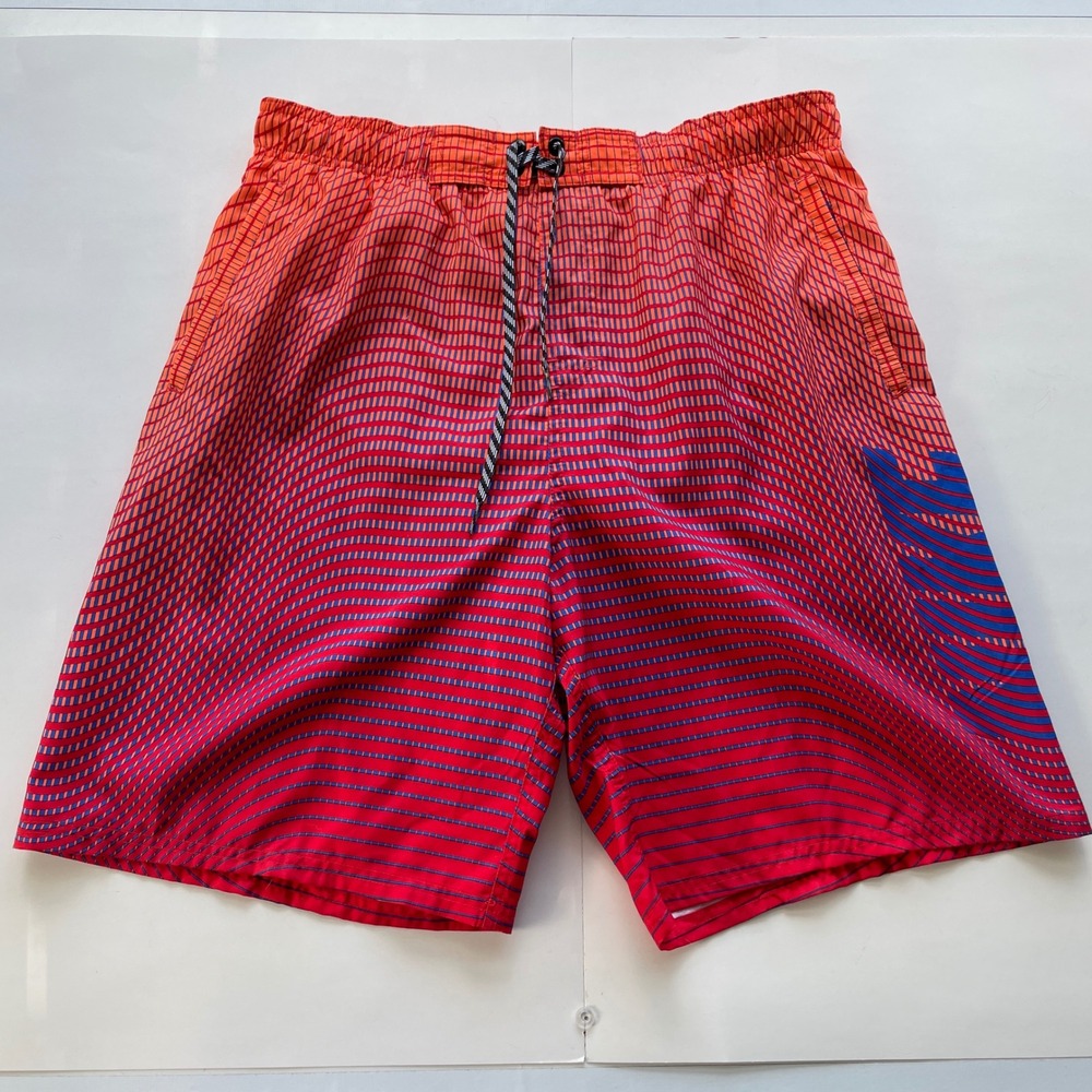 Nike‎ Swim Trunks Board Shorts Quick Dry Athletic Geometric Print L